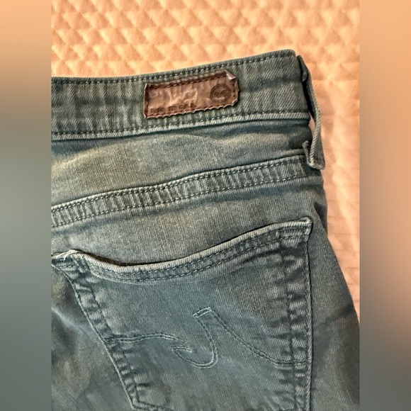 Ag Adriano Goldschmied Jeans - The Stevie Ankle Slim Straight Leg - Teal - Picture 8 of 9